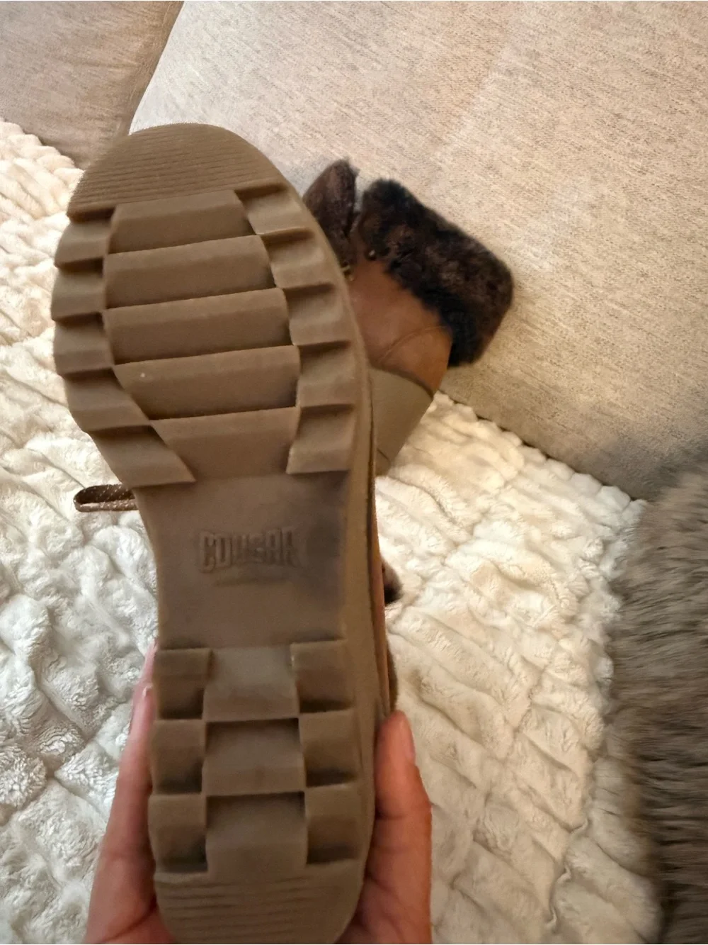 Cougar Cozy Faux-Fur Brown Women's Winter Boots